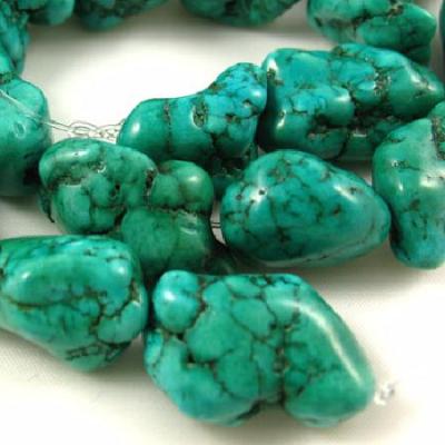 Ptq 029a perle turquoise naturelle bleue 15x20 achat vente loisirs creatifs