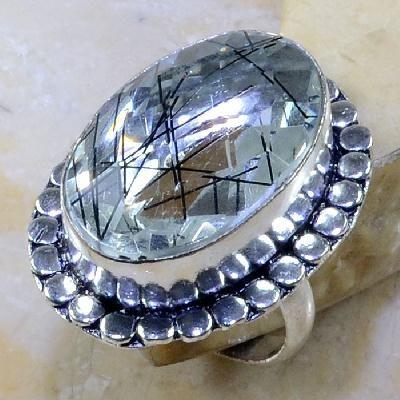 Qz 0093a bague t58 quartz tourmaline achat vente bijou argent 925