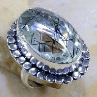 Qz 0093b bague t58 quartz tourmaline achat vente bijou argent 925