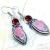 Rod 002a boucles pendants oreilles rhodonite grenat achat vente bijou argent 926