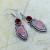 Rod 002a boucles rhodonite grenat achat vente bijou argent 925