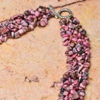 Rod 005b collier rhodonite parure sautoir achat vente bijou pierre naturelle lithotherapie 1