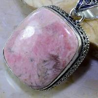 Rod 007b pendant pendentif rhodonite achat vente bijou pierre naturelle lithotherapie argent 925