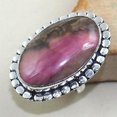 Rod 014a bague chevaliere t59 rhodonite achat vente bijou pierre lithotherapie argent 925