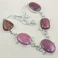 Rod 020a collier sautoir parure rhodonite achat vente bijou pierre lithotherapie argent 925 1