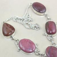 Rod 020c collier sautoir parure rhodonite achat vente bijou pierre lithotherapie argent 925 1