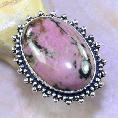 Rod 025a bague chevaliere t59 rhodonite achat vente bijou pierre lithotherapie argent 925 1