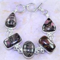 Rod 027a bracelet rhodonite achat vente bijou pierre lithotherapie argent 925 1