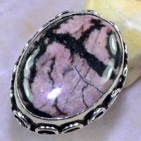 Rod 029a bague chevaliere t58 rhodonite achat vente bijou pierre lithotherapie argent 925 1