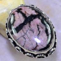 Rod 029b bague chevaliere t58 rhodonite achat vente bijou pierre lithotherapie argent 925 1