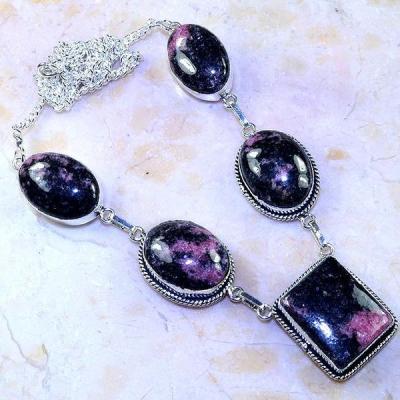 Rod 035a collier parure sautoir rhodonite achat vente bijou lithotherapie argent 925