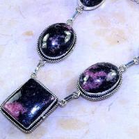 Rod 035b collier parure sautoir rhodonite achat vente bijou lithotherapie argent 925