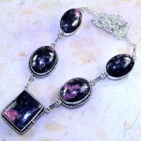 Rod 035d collier parure sautoir rhodonite achat vente bijou lithotherapie argent 925