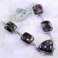 Rod 037a collier parure sautoir rhodonite achat vente bijou lithotherapie argent 925