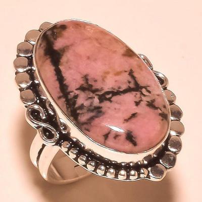 Rod 045a bague t59 rhodonite achat vente bijou lithotherapie argent 925 1