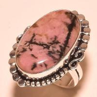 Rod 045b bague t59 rhodonite achat vente bijou lithotherapie argent 925 1