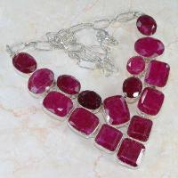 Ru 0041a collier parure rubis argent 925 achat vente 1