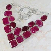 Ru 0041c collier parure rubis argent 925 achat vente 1