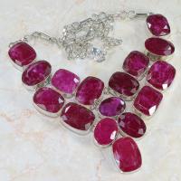 Ru 0042a collier parure rubis argent 925 achat vente