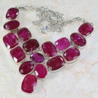 Ru 0042c collier parure rubis argent 925 achat vente