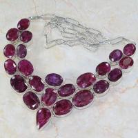 Ru 0043c collier parure rubis argent 925 achat vente