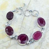Ru 0348a bracelet rubis cachemire argent 925 achat vente bijou