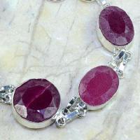 Ru 0348c bracelet rubis cachemire argent 925 achat vente bijou