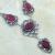 Ru 0351c collier parure sautoir rubis cachemire bijou argent 925 achat vente