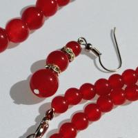 Ru 0385b collier parure sautoir boucles oreilles rubis argent 925 achat vente 1