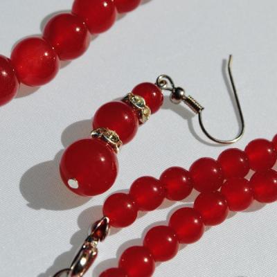 Ru 0385c collier parure sautoir boucles oreilles rubis argent 925 achat vente 1