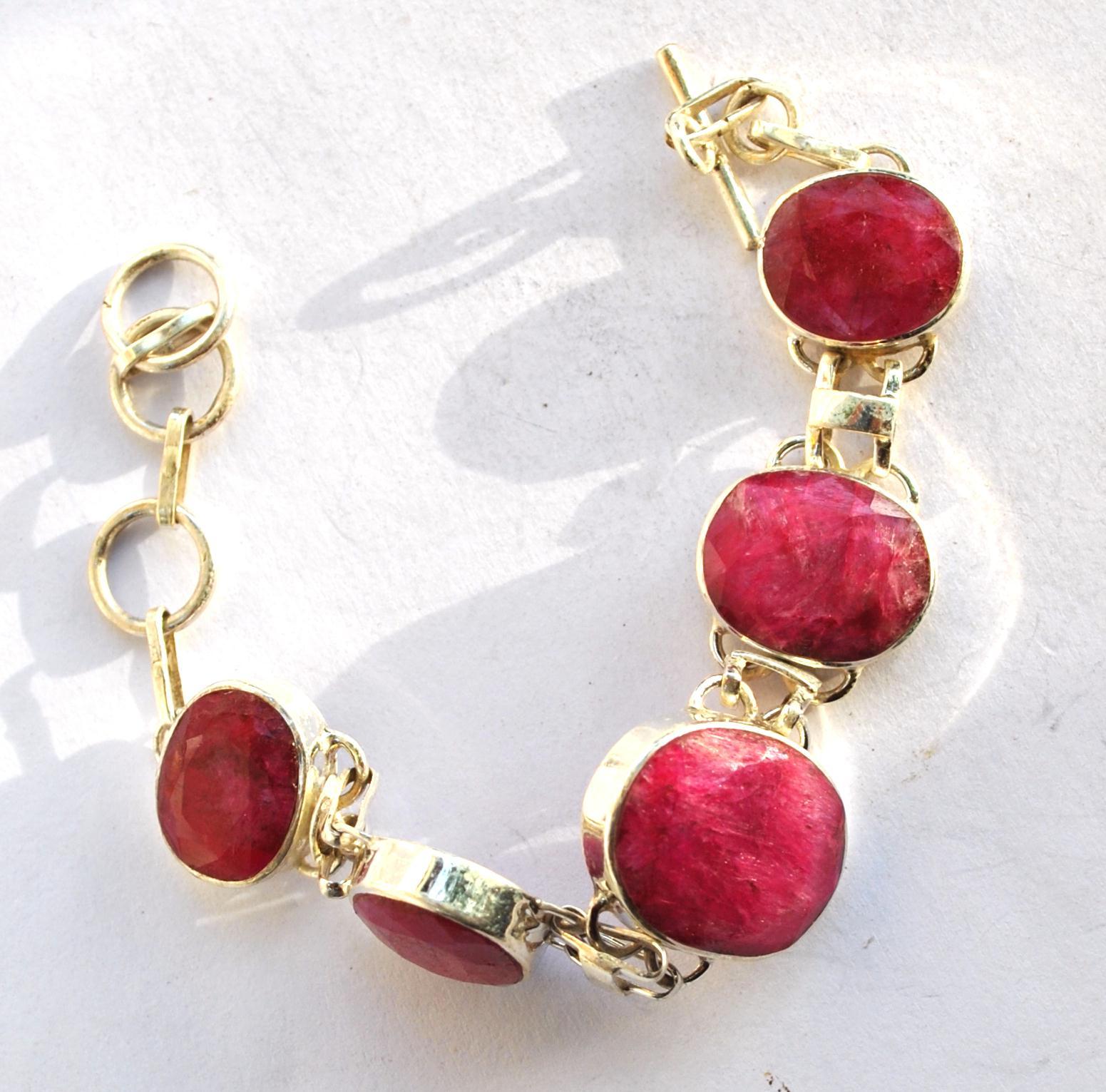 Rub 040 bracelet rubis 15 20mm argent925 1