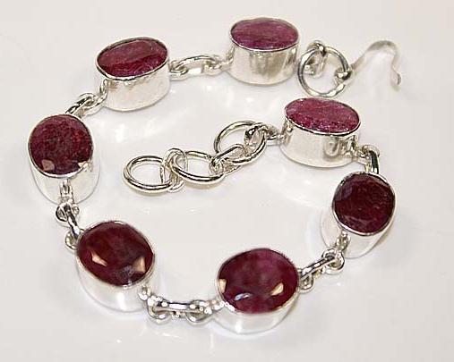 Rub 048b bracelet rubis argent 925 achat vente