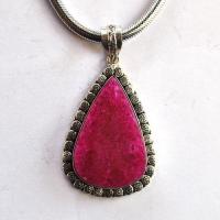 Rub 057 pendentif pendant 60mm rubis 26x40mm argent925 2