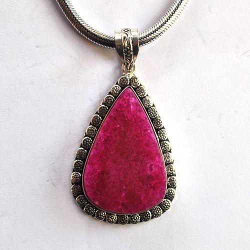 Rub 057 pendentif pendant 60mm rubis 26x40mm argent925 2