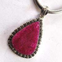 Rub 057 pendentif pendant 60mm rubis 26x40mm argent925 3