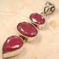 Rub 089a pendentif 50mm 10x15mm pendant rubis argent925