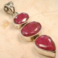 Rub 089b pendentif 50mm 10x15mm pendant rubis argent925