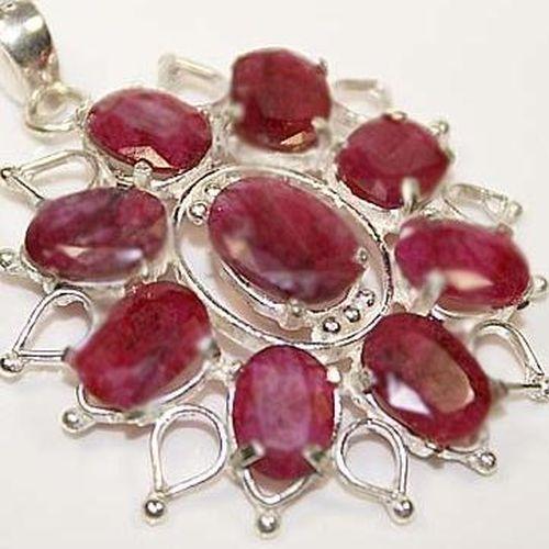 Rub 090c pendentif 70mm 10x12mm pendant rubis argent925