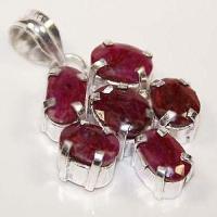 Rub 093b pendentif 45mm 10x12mm pendant rubis argent925