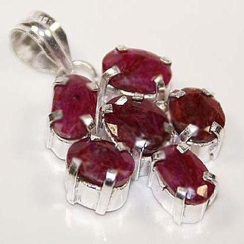 Rub 093b pendentif 45mm 10x12mm pendant rubis argent925