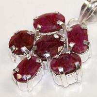 Rub 093c pendentif 45mm 10x12mm pendant rubis argent925