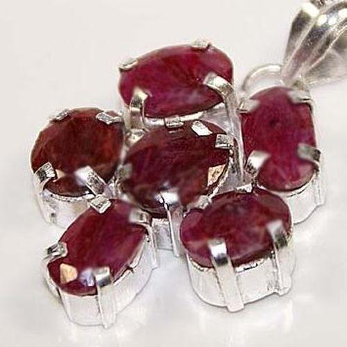 Rub 093c pendentif 45mm 10x12mm pendant rubis argent925