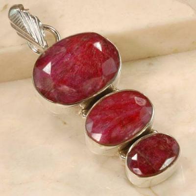 Rub 094a pendentif 45mm 10x12mm pendant rubis argent925