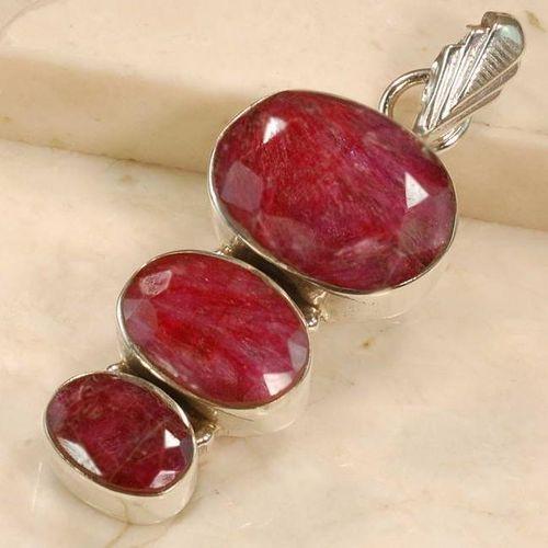 Rub 094b pendentif 45mm 10x12mm pendant rubis argent925