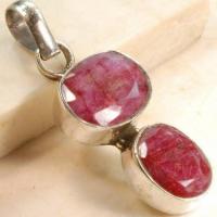 Rub 096b pendentif 40mm 10x12mm pendant rubis argent925