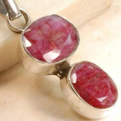 Rub 096c pendentif 40mm 10x12mm pendant rubis argent925