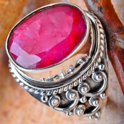 Rub 099b bague chevaliere t56 rubis perle 8gr argent925