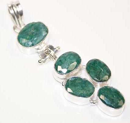 Rub 111b pendentif emeraude argent 925