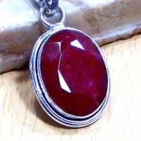 Rub 120c rubis pendentif pendant 46mm argent