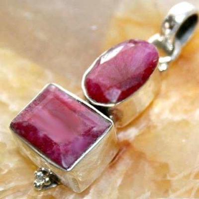 Rub 156a pendentif 35mm 8x12mm pendant rubis argent925